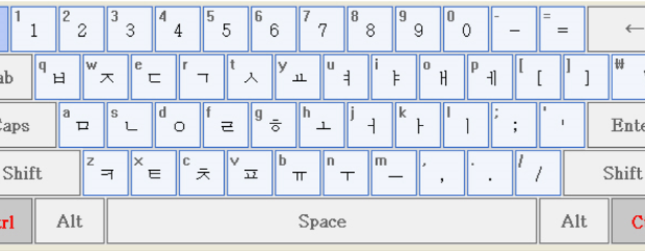 keyboard for Korean version